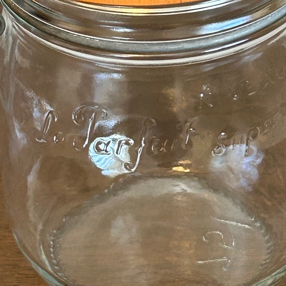 LE PARFAIT SUPER NIVEAU DE REMPLISSAGE FRANCE JAR CANISTER WIRE BAIL LID .75 L - Picture 4 of 12
